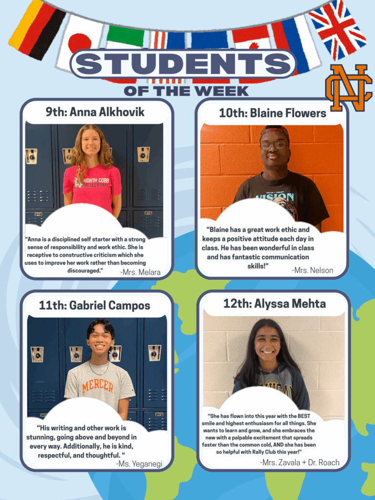 Sept. 1-5 2025 Students of the Week