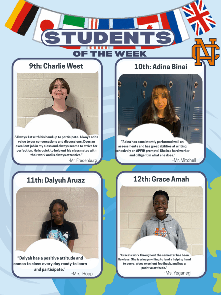 Sept. 29 - Oct. 3rd 2025 Students of the Week