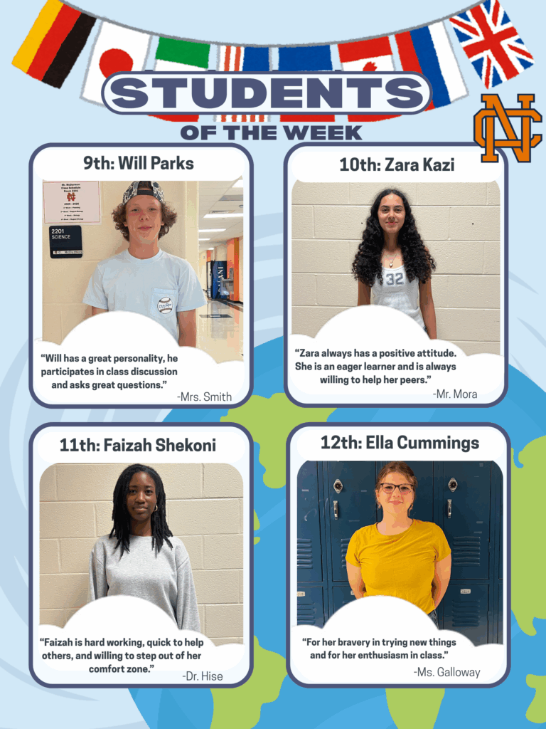 Sept. 8-12 2025 Students of the Week